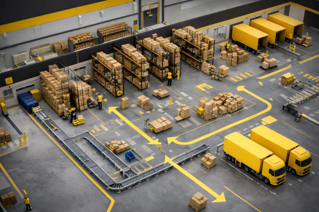 Servicio de Diseño y Optimización de Layout Logístico.